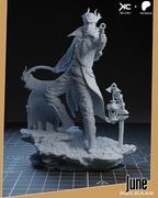 Figurka druk 3D żywica 12K " The Hunter - Bloodborne - F995 " - 120 mm
