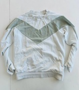 Bluza młodzieżowa XL/42 bardzo wygodna biała z zielonym paskiem #1954
