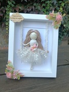 Anioł stróż pamiątka prezent dekoracja makrama chrzest komunia podziękowani