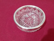 Kryształowa misa z posrebrzanym pierścieniem. HEFRA.