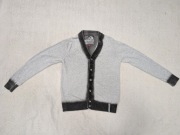 Szary elegancki bawełniany zapinany sweter ombre Reporter 146 jak nowy