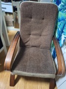 Fotele pufa brąz miękkie