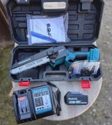 KIESBOHR piła łańcuchowa kompatybilna z Makita 18V 21V Bateria i Ładowarka 