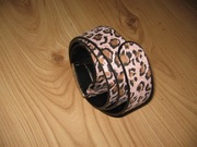 pasek damski różowy panterka 105 cm