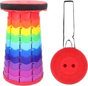 FUREINSTORE Przenośny składany stołek teleskopowy, lekki i wytrzymały