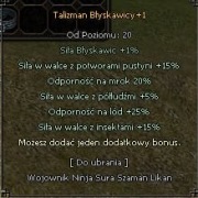 TALIZMAN BŁYSKAWICY +1