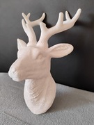 Elegancka Biała Głowa Jelenia - Nowoczesna Dekoracja Wnętrz