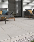 Płytki 2cm jasnoszary beton na schody, taras, balkon 120x40 Concrete gris