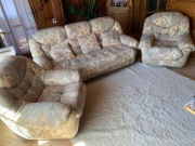 zestaw wypoczynkowy kanapa z funkcją spania + 2 fotele