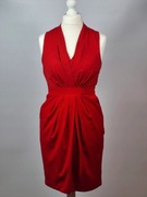 Sukienka H&M 38 M czerwona elegancka mini koktajlowa