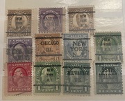 Zestaw znaczków USA stemplowane 