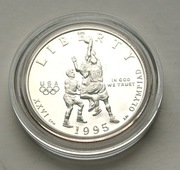 50 cent 1995 S Igrzyska Atlanta Koszykówka PROOF half dollar UNC Stan !!! 