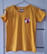 Żółta bawełniana koszulka damska r. 36 JAMES & NICHOLSON