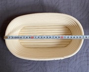 Koszyk rattanowy podłużny do rozrostu chleba z pokrowcem