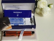 Waterman Liaison Woodgrain Ebonite komplet pióro 18k długopis 2000 r. NOS