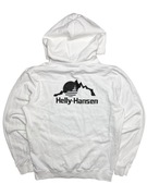 Biała bluza z kapturem Helly Hansen logo nadruk haft north nike adidas