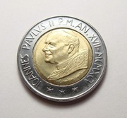 Watykan 500 lire 1995 Okolicznościowa! BIMETAL PIĘKNA!