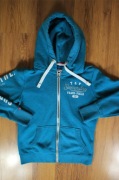 Bluza Superdry r. 40 kolor morski zapinana z kapturem damska bawelna