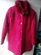 Płaszcz damski bordowy