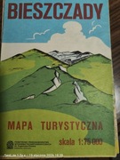Bieszczady 1987 mapa turystyczna 