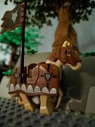 lego koń bojowy Wolfpack castle rycerze zbroja hełm flaga
