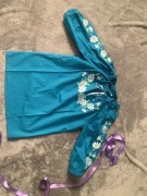 Wyszywanka damska turkusowa haftowana