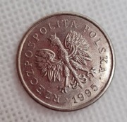 Moneta 1 zł z 1995 roku obiegowa 1zl złoty 1995r rok obiegowe złotówka