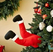 OZDOBY ŚWIĄTECZNE NOGI ŚWIĘTY MIKOŁAJ PLUSZOWY ZABAWKI NA CHOINKĘ DEKORACJE