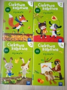 CIEKAWA ZABAWA PIĘCIOLATKI CZ. 1, 2,3, 4, KARTY PRACY, NOWE