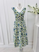 Śliczna bawełniana sukienka w kwiaty midi ASOS 