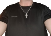 Naszyjnik Pancerka 55 cm / 5,3 mm + Krzyżyk | Czarne pudełko GRATIS