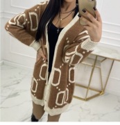 Kardigan brąz-beż