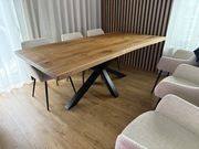 Solidny stół dębowy 200x100 cm – nowoczesny loftowy styl