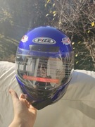 Niebieski kask motocyklowy rozmiar L