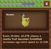 GROW A GARDEN - 3X CHICKEN ZOMBIE