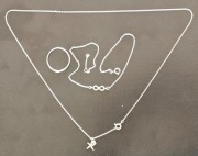Naszyjnik, pierścionek i łańcuszek na nogę, SREBRO pr. 925