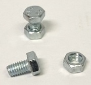 Śruby regałowe z nakrętką M6 x 10 mm - Paczka 56 par = 112 szt.