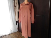 Duży musztardowo/rudy damski płaszcz wiosenny 50