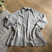 Reserved szara narzutka kardigan sweter s oversize melanzowy