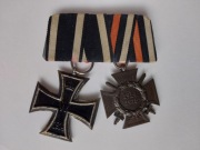 Szpanga Krzyż Żelany sygn. K.O. + Krzyż Hindenburga sygn. CEJ