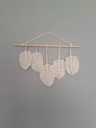 MAKRAMA LIŚCIE LISTKI  ozdoba wisząca na ścianę