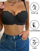 Czarny koronkowy biustonosz 85C