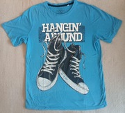 T-shirt TRAMPKI niebieski bawełna C&A r. 158/164