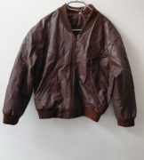 Kurtka Skurzana męska brązowa L wymiary opis