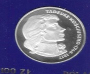 100 ZŁ T. KOŚCIUSZKO - LUSTRZANKA dostawa GRATIS KO.01. 