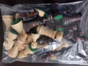 Figury szachowe, drewniane, kompletne, 1 zestaw