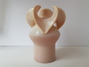 Świnkowy wazon Osiołek, Zuber, szkło PRL.