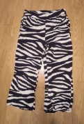 Lekkie zwiewne szerokie spodnie wiskoza s.Oliver M zebra 80's wide leg