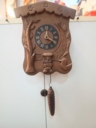 Miniaturowy ludowy zegar wiszący chodzik, etykieta