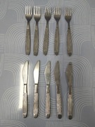 Noże i widelce obiadowe 10 sztuk Gerlach paski 